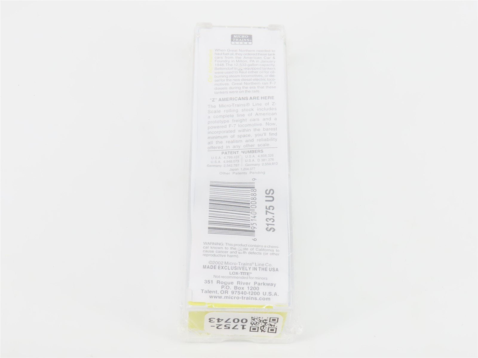 Z Micro-Trains MTL 14417 GN Great Northern 39' Single Dome Fuel Tank Car #X-1155