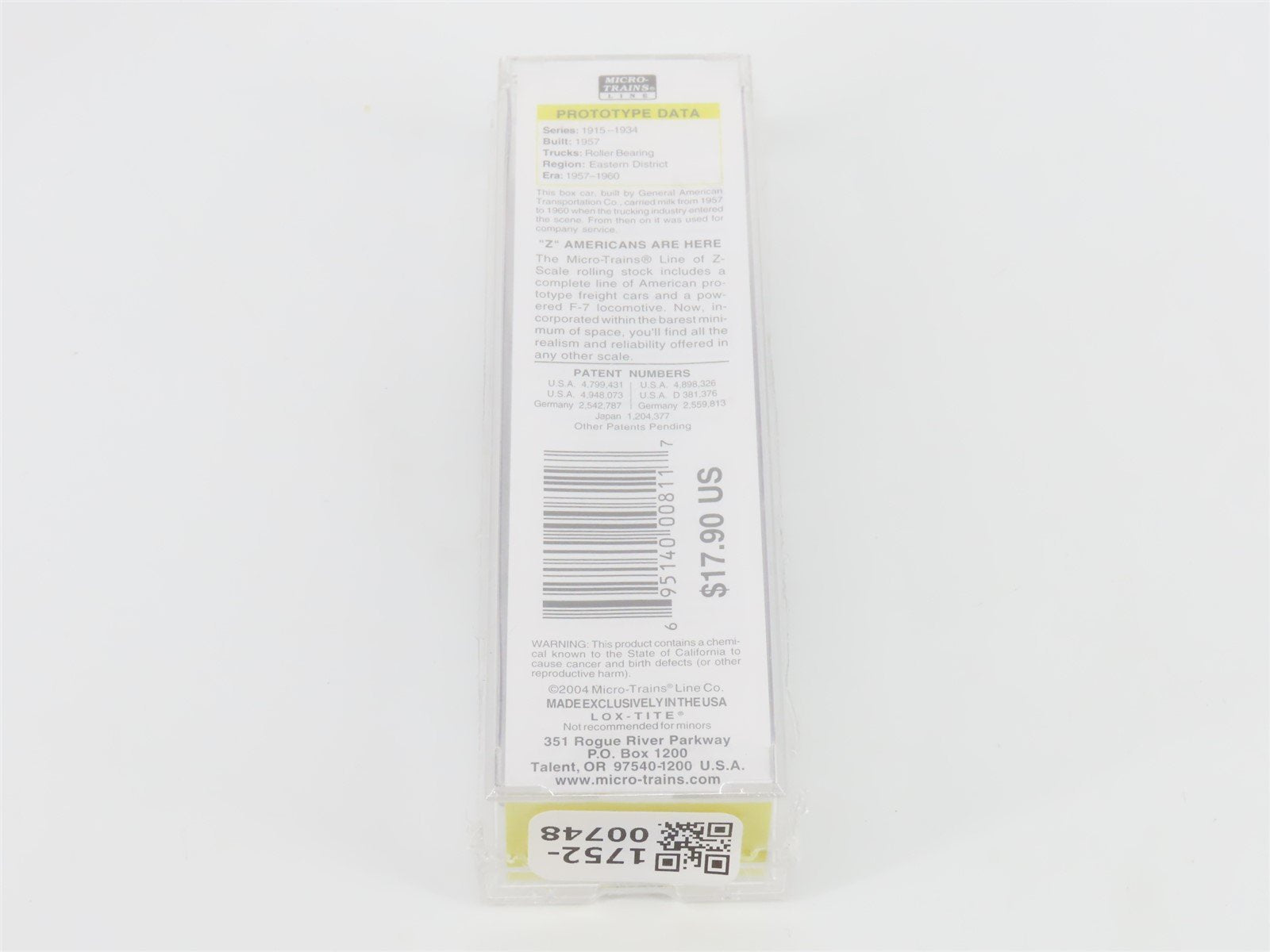 Z Micro-Trains MTL 13619 B&M Boston & Maine Milk 50' Plug Door Box Car #1917