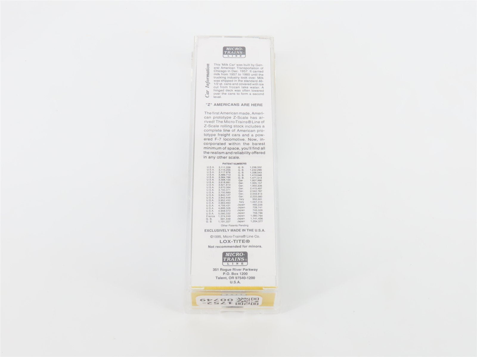 Z Micro-Trains MTL 13619-2 B&M Boston & Maine Milk 50' Plug Door Box Car #1919