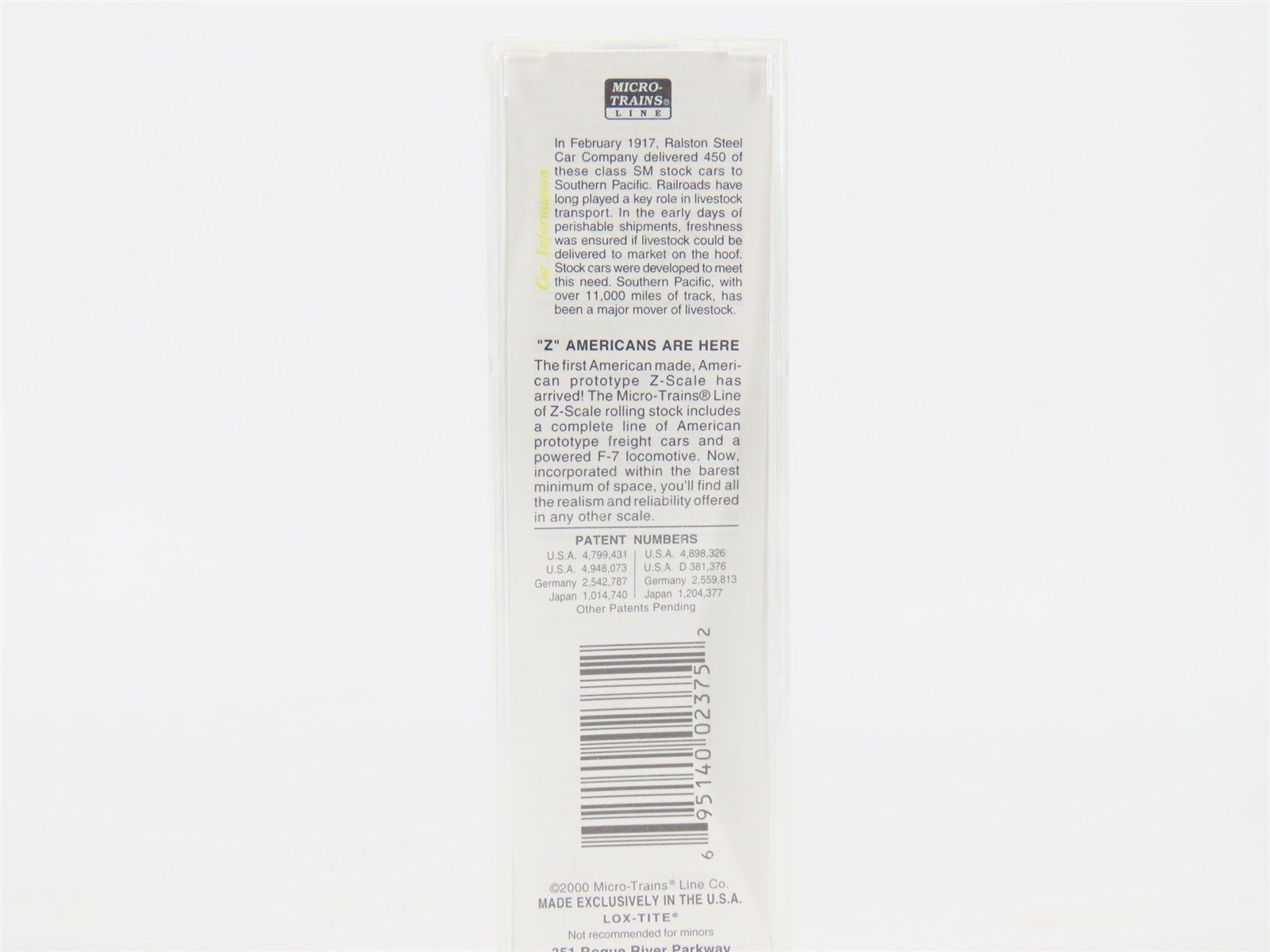 Z Scale Micro-Trains MTL 13810-2 SP Southern Pacific 40' Stock Car #73735