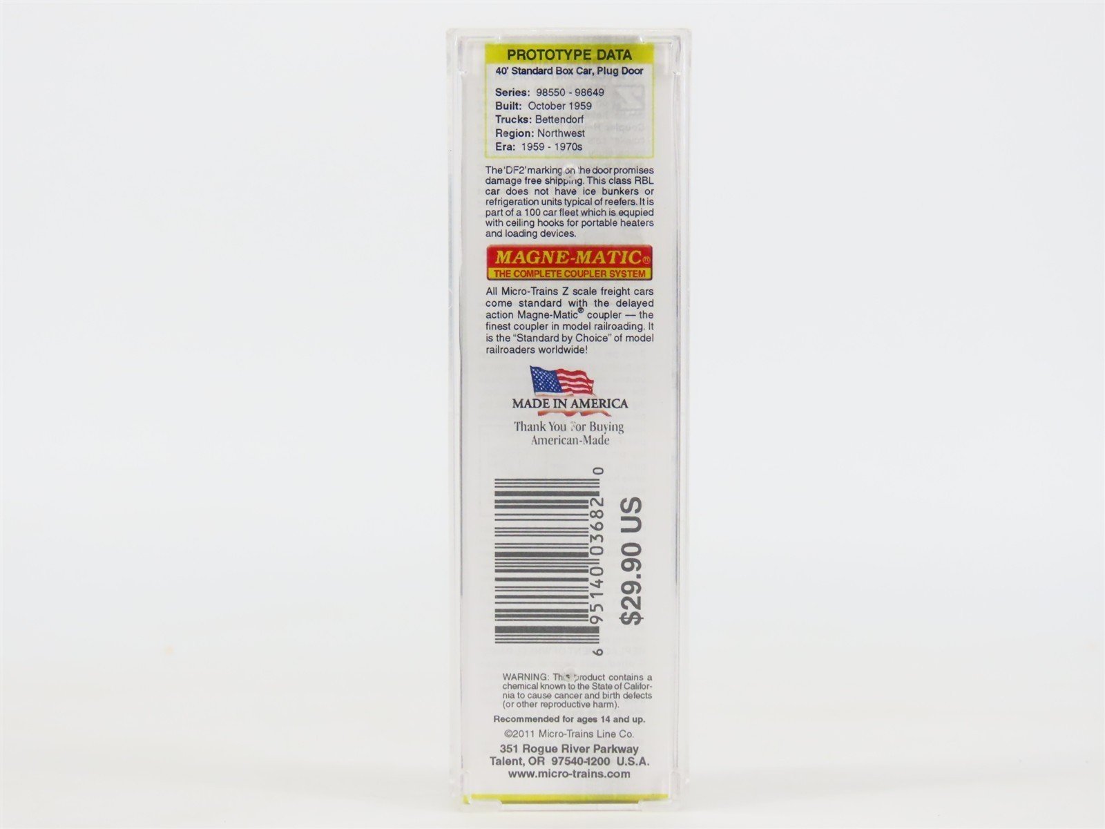 Z Micro-Trains MTL 50244150 NP Northern Pacific 40' Box Car #98600 - Weathered