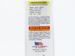 Z Micro-Trains MTL 50244150 NP Northern Pacific 40' Box Car #98600 - Weathered