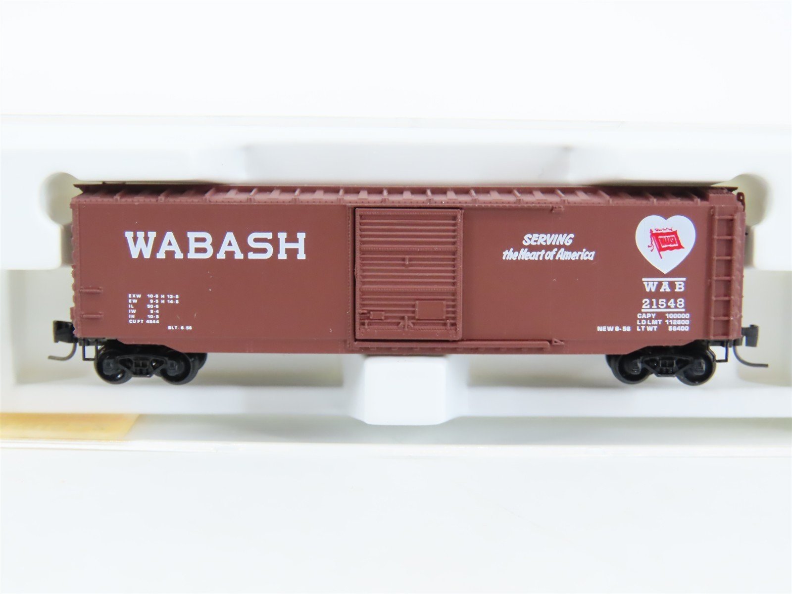 Z Scale Kadee Micro-Trains MTL 13512-2 WAB Wabash "Heart" Box Car #21548