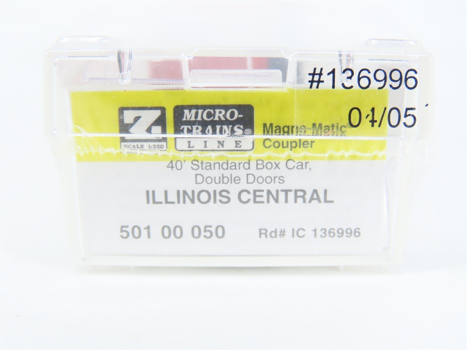 Z Scale Micro-Trains MTL 50100050 IC Illinois Central 40' Box Car #136996