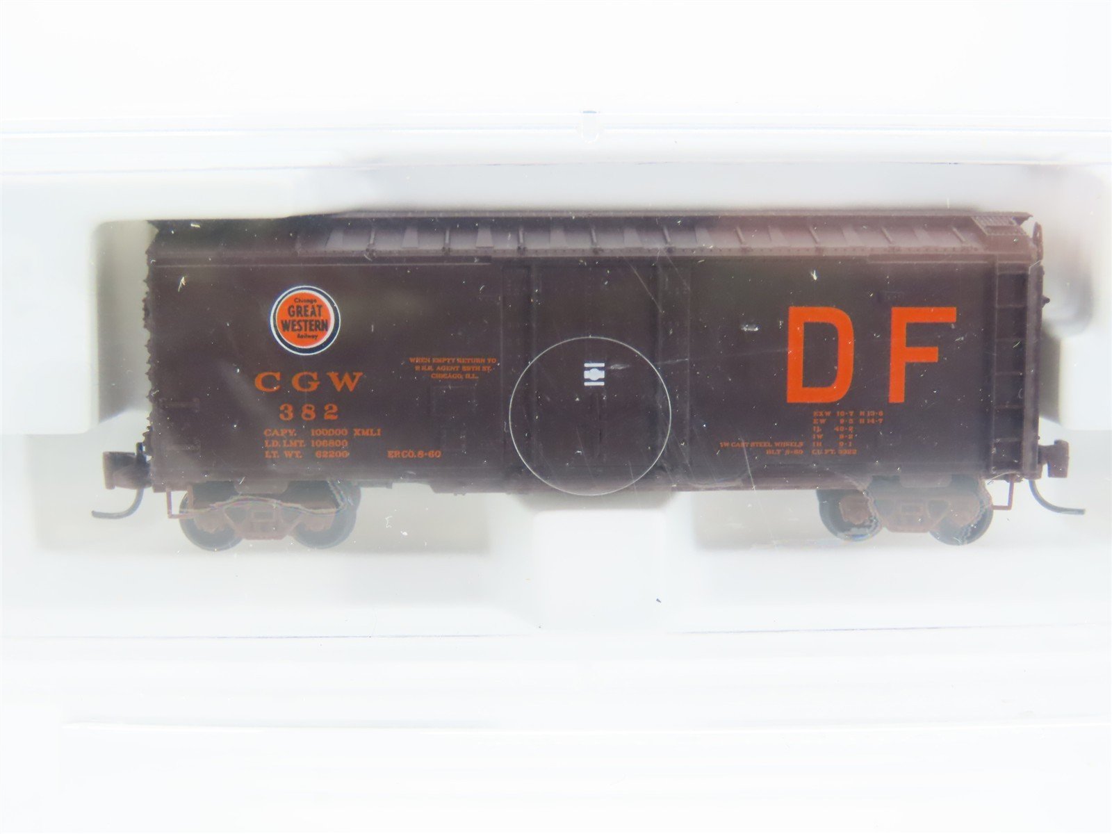 Z Scale Micro-Trains MTL 14919-2 CGW Chicago Great Western 40' Box Car #382