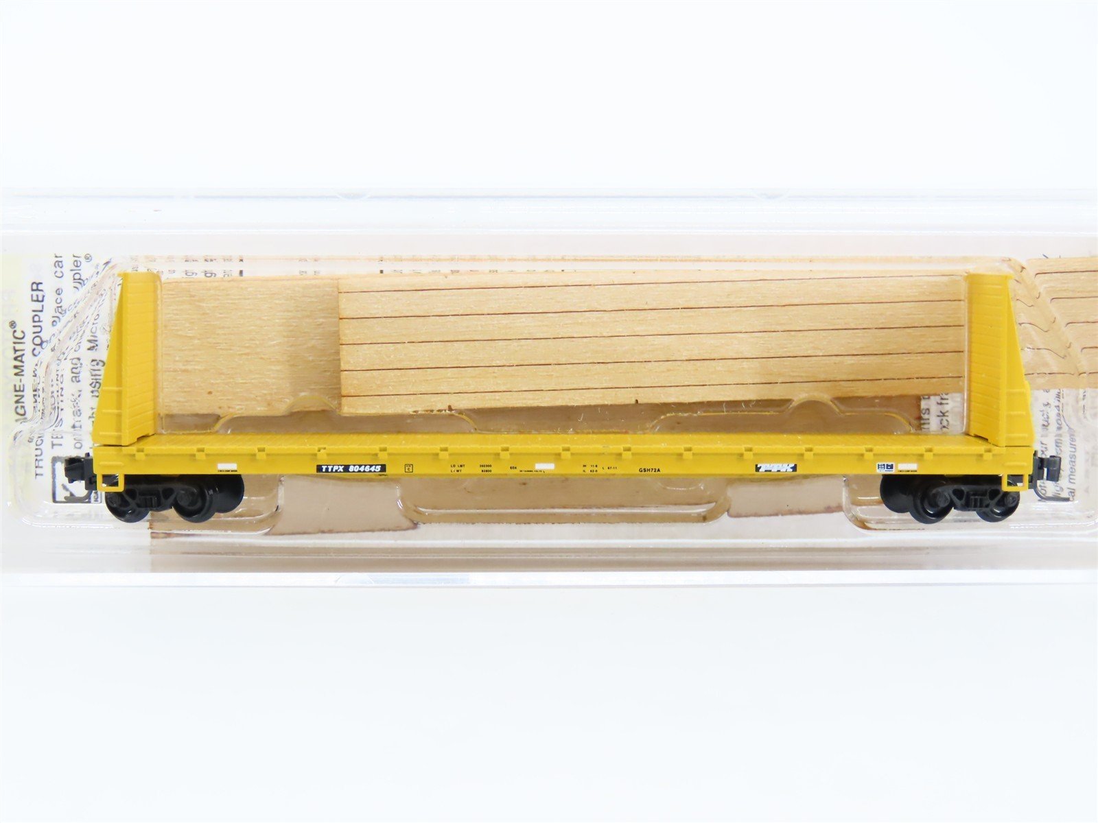 Z Micro-Trains MTL 52700082 TTPX TTX Co. 60' Bulkhead Flat Car #804645 w/ Load