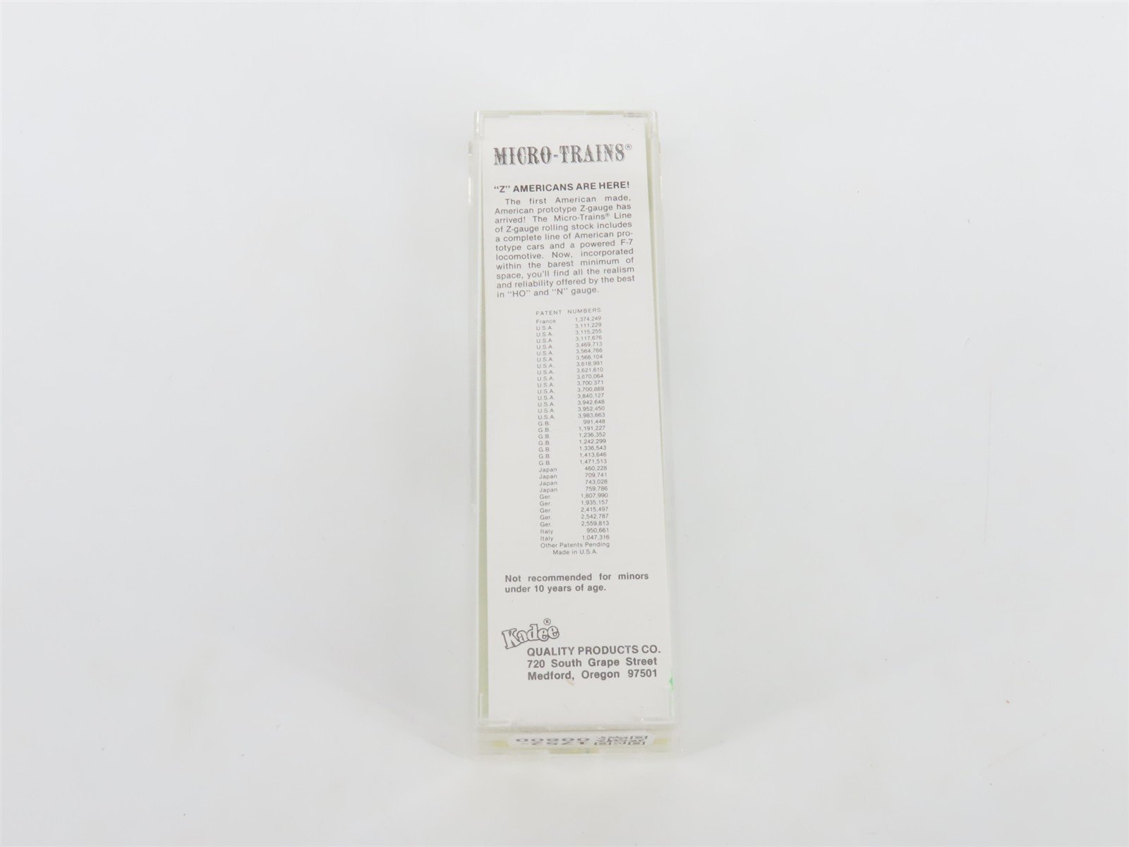 Z Kadee Micro-Trains MTL 14405-2 UP Union Pacific Single Dome Tank Car #70125