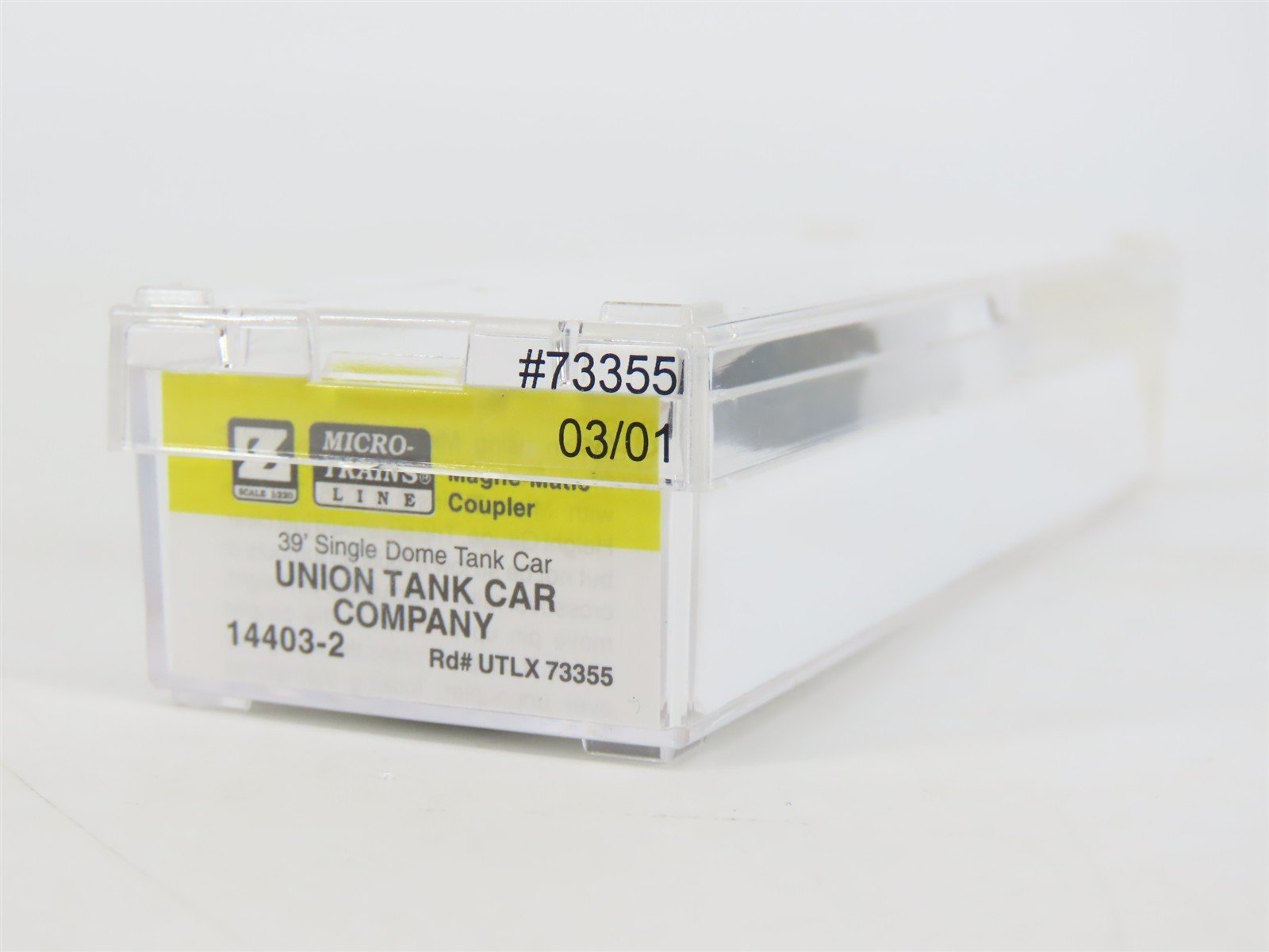 Z Scale Micro-Trains MTL 14403-2 UTLX Union Tank 39' Single Dome Tank Car #73355
