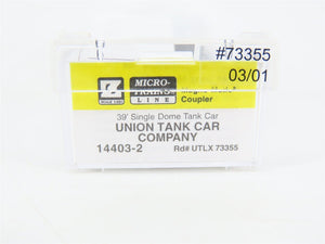 Z Scale Micro-Trains MTL 14403-2 UTLX Union Tank 39' Single Dome Tank Car #73355