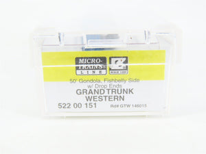 Z Scale Micro-Trains MTL 52200151 GTW Grand Trunk Western 50' Gondola #146015
