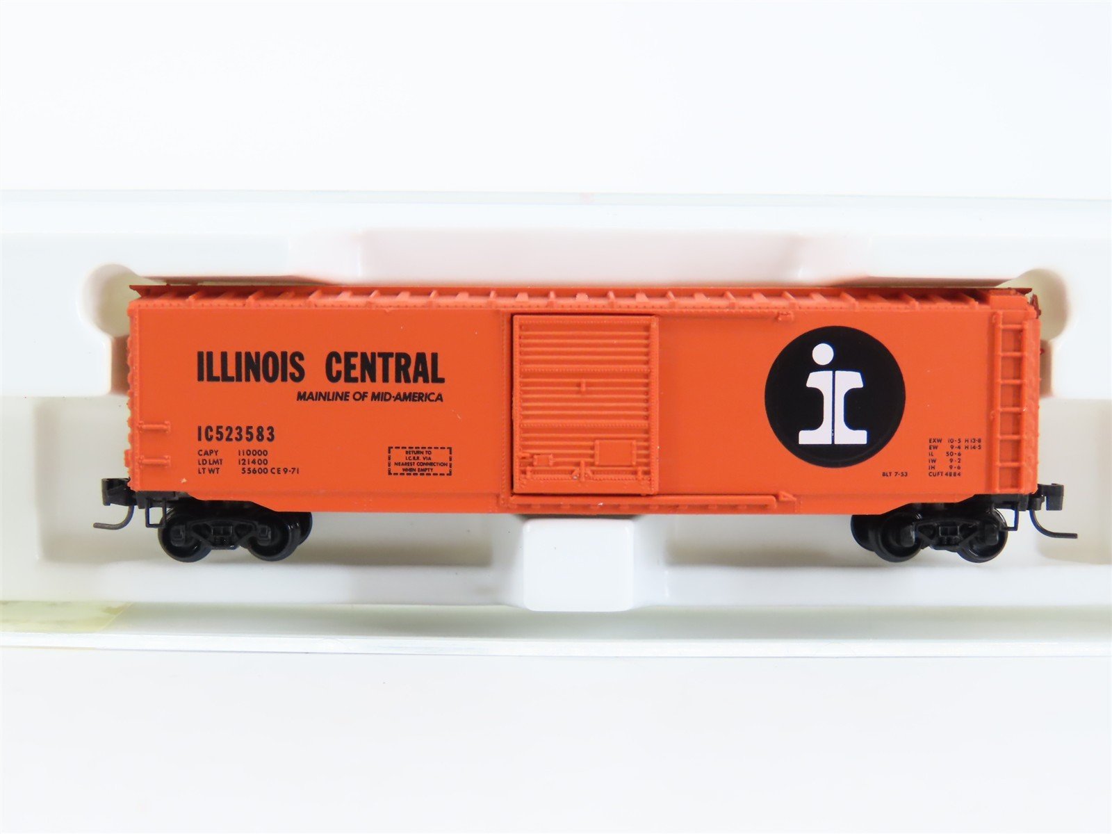 Z Scale Kadee Micro-Trains MTL 13502-2 IC Illinois Central 50' Box Car #523583