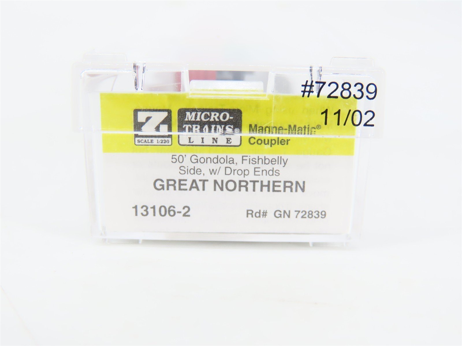 Z Scale Micro-Trains MTL 13106-2 GN Great Northern 50' Fishbelly Gondola #72839