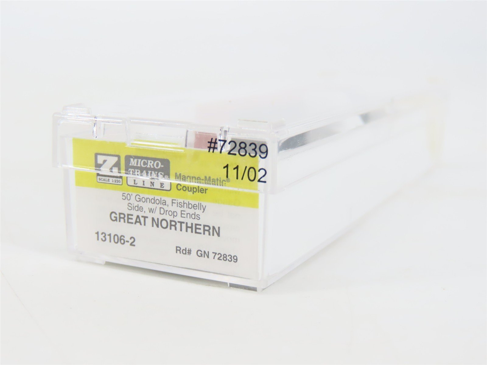 Z Scale Micro-Trains MTL 13106-2 GN Great Northern 50' Fishbelly Gondola #72839