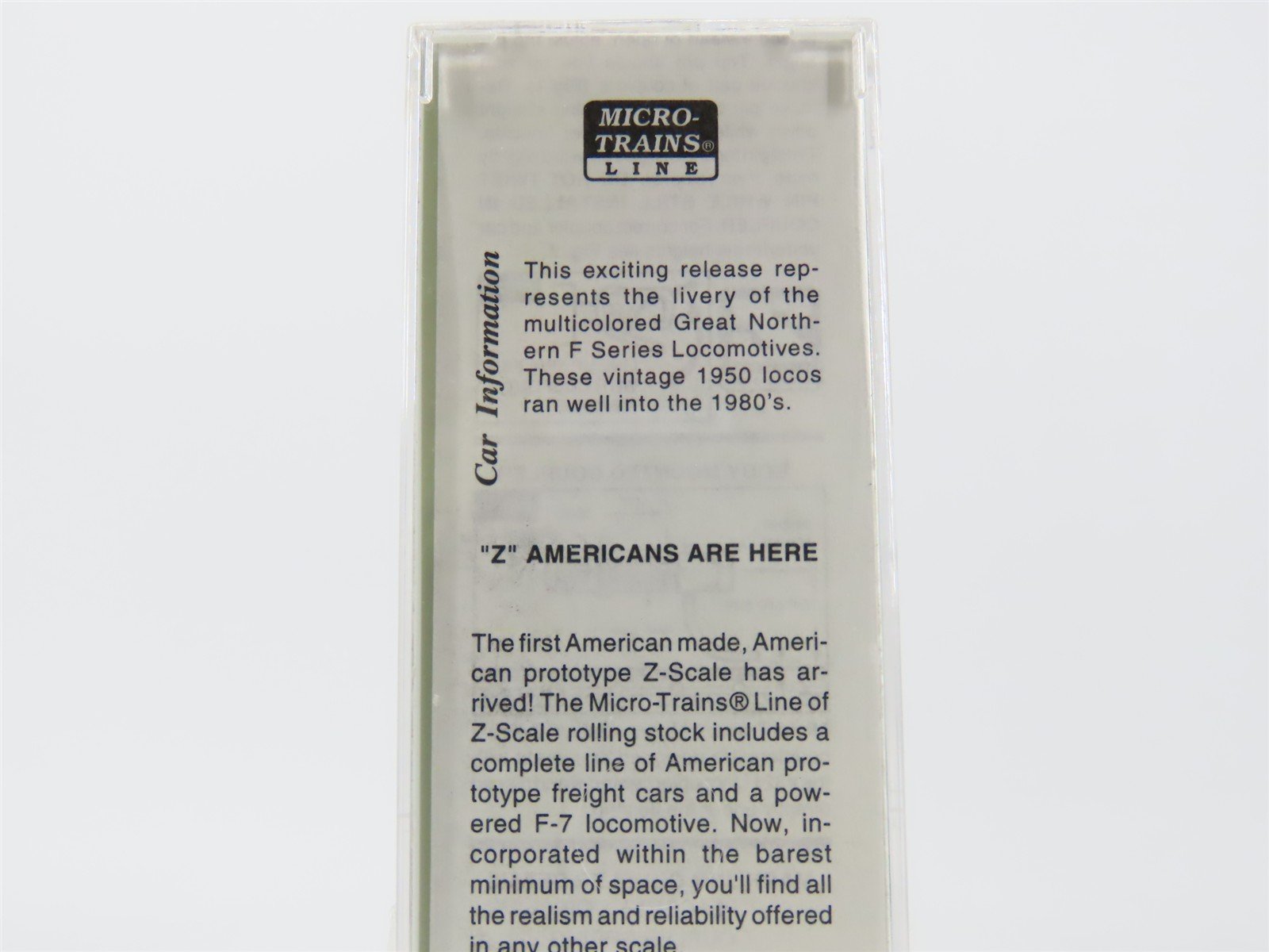 Z Scale Micro-Trains MTL 12008-2 GN Great Northern F7A Diesel #268B - Unpowered