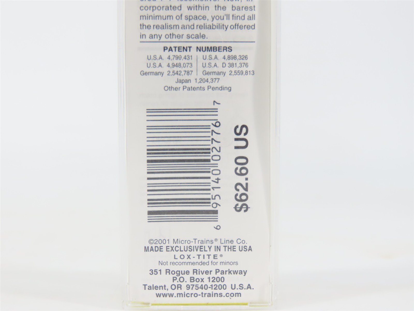 Z Scale Micro-Trains MTL 12001-2 UP Union Pacific F7A Diesel #1471 - Unpowered