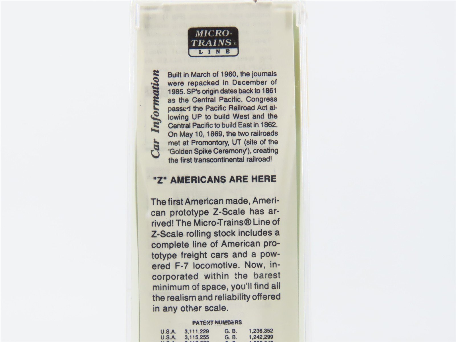 Z Scale Micro-Trains MTL 13514-2 SP Southern Pacific 50' Box Car #652270