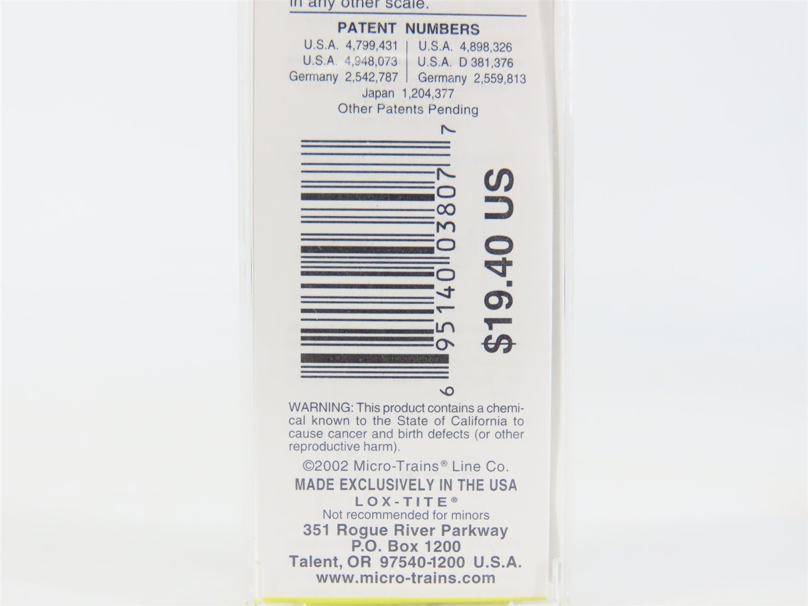 Z Scale Micro-Trains MTL 13517-2 BN Burlington Northern 50' Box Car #246002