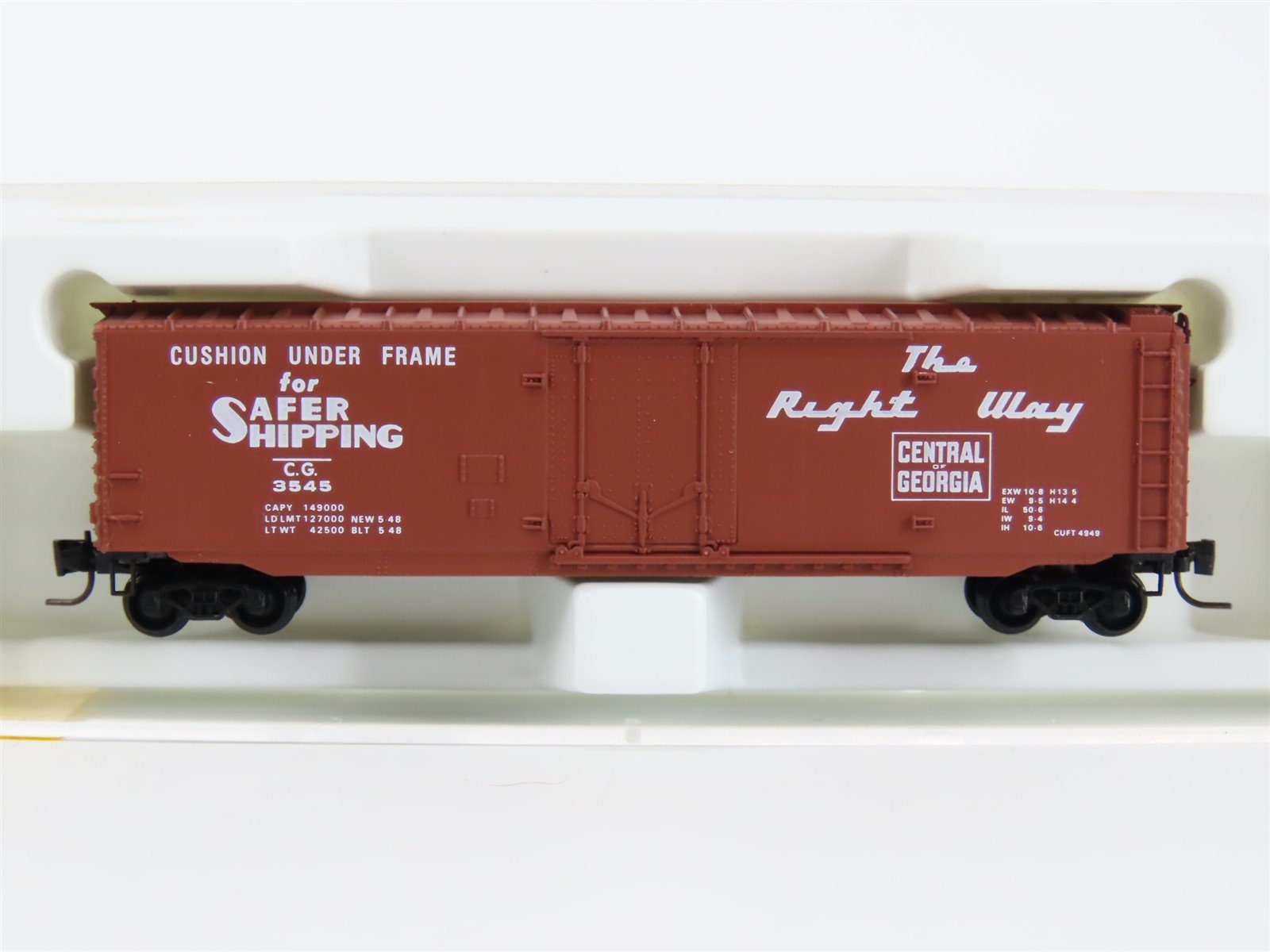 Z Scale Micro-Trains MTL 13612-2 CG Central Of Georgia 50' Box Car #3545