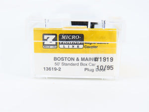 Z Scale Micro-Trains MTL 13619-2 BM Boston & Maine Milk 50' Box Car #1919