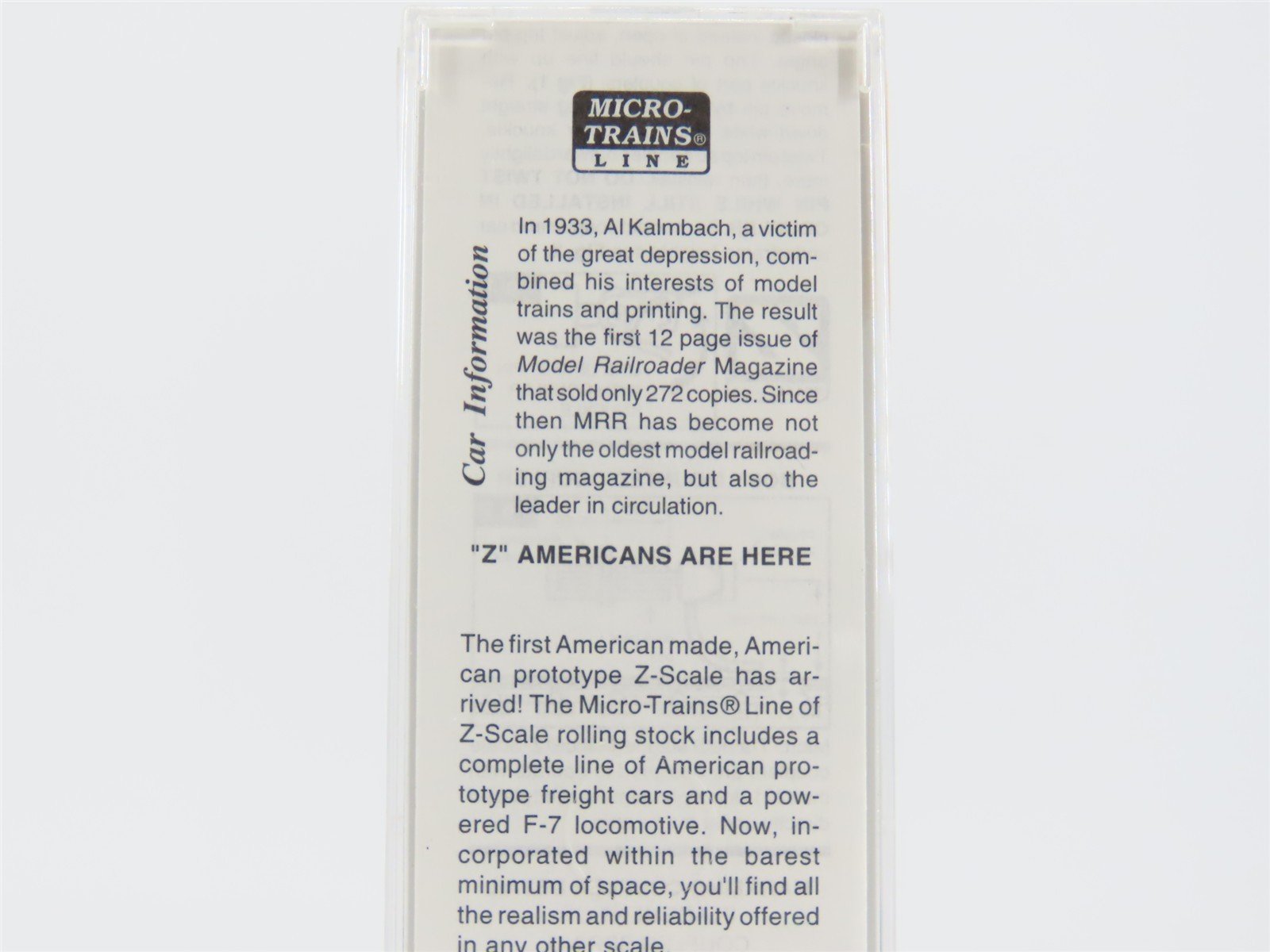 Z Scale Micro-Trains MTL 13630-2 MR Model Railroader 65 Years 50' Boxcar #346599