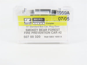 Z Micro-Trains MTL 50700320 SBX Smokey Bear Forest Fire Prevention Boxcar #1959A