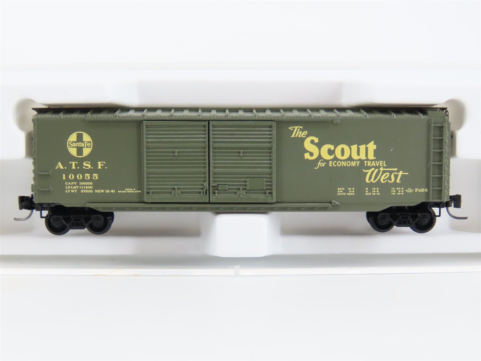 Z Scale Micro-Trains MTL 13730-2 ATSF Santa Fe "Scout" 50' Box Car #10055