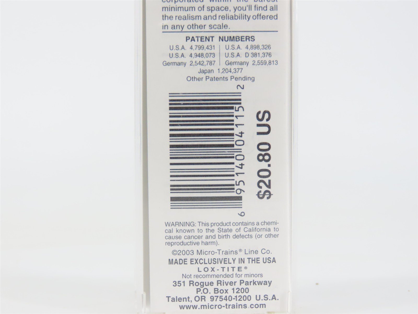 Z Scale Micro-Trains MTL 13720-2 ATSF Santa Fe Grand Canyon 50' Box Car #10000
