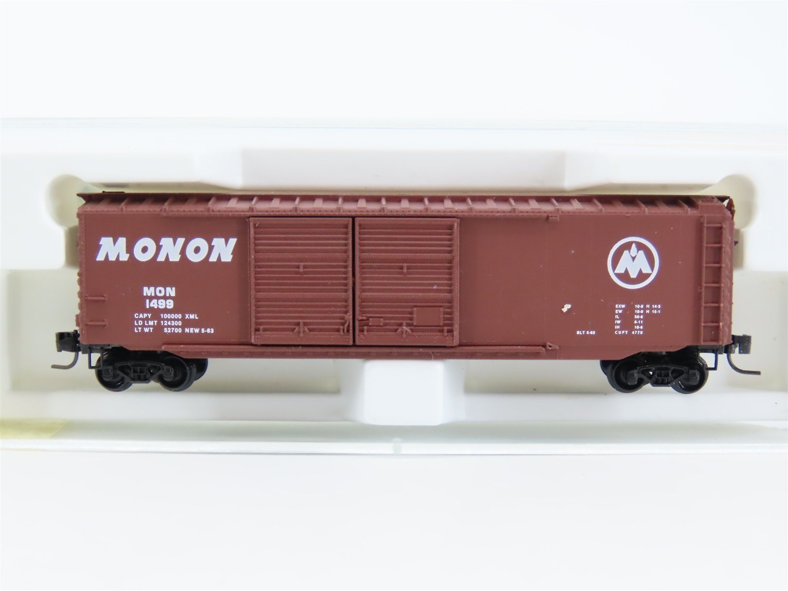 Z Scale Kadee Micro-Trains MTL 13711-2 MON Monon Double Door Box Car #1499
