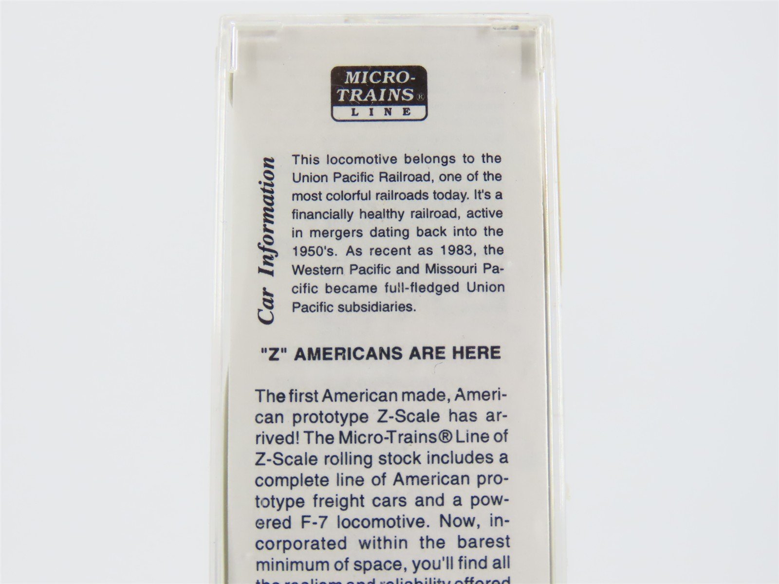 Z Scale Micro-Trains MTL 14001-2 UP Union Pacific F7A Diesel Locomotive #1455