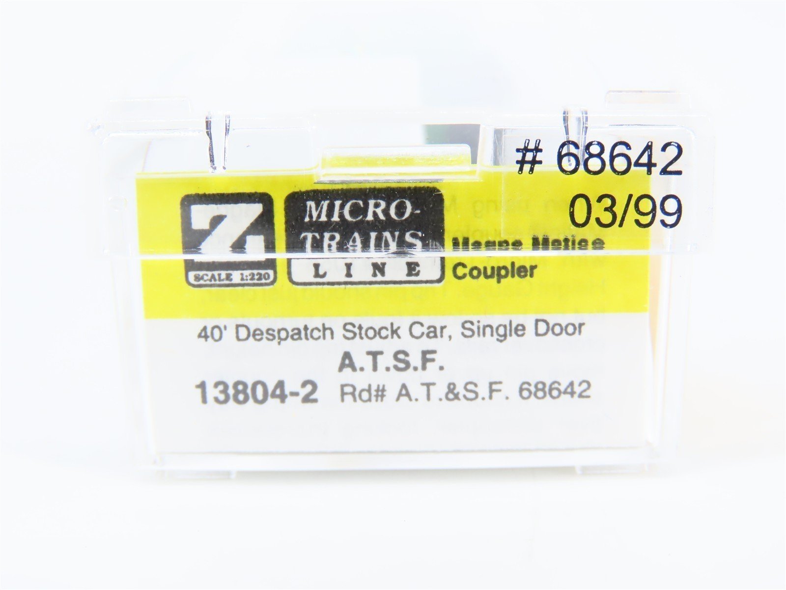 Z Scale Micro-Trains MTL 13804-2 ATSF Santa Fe 40' Despatch Stock Car #68642