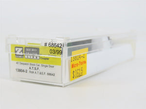 Z Scale Micro-Trains MTL 13804-2 ATSF Santa Fe 40' Despatch Stock Car #68642