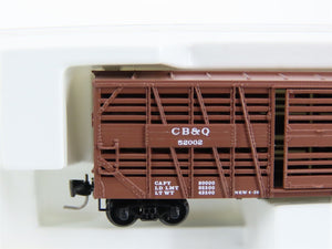 Z Scale Micro-Trains MTL 13809-2 CB&Q Burlington Route Stock Car #52002