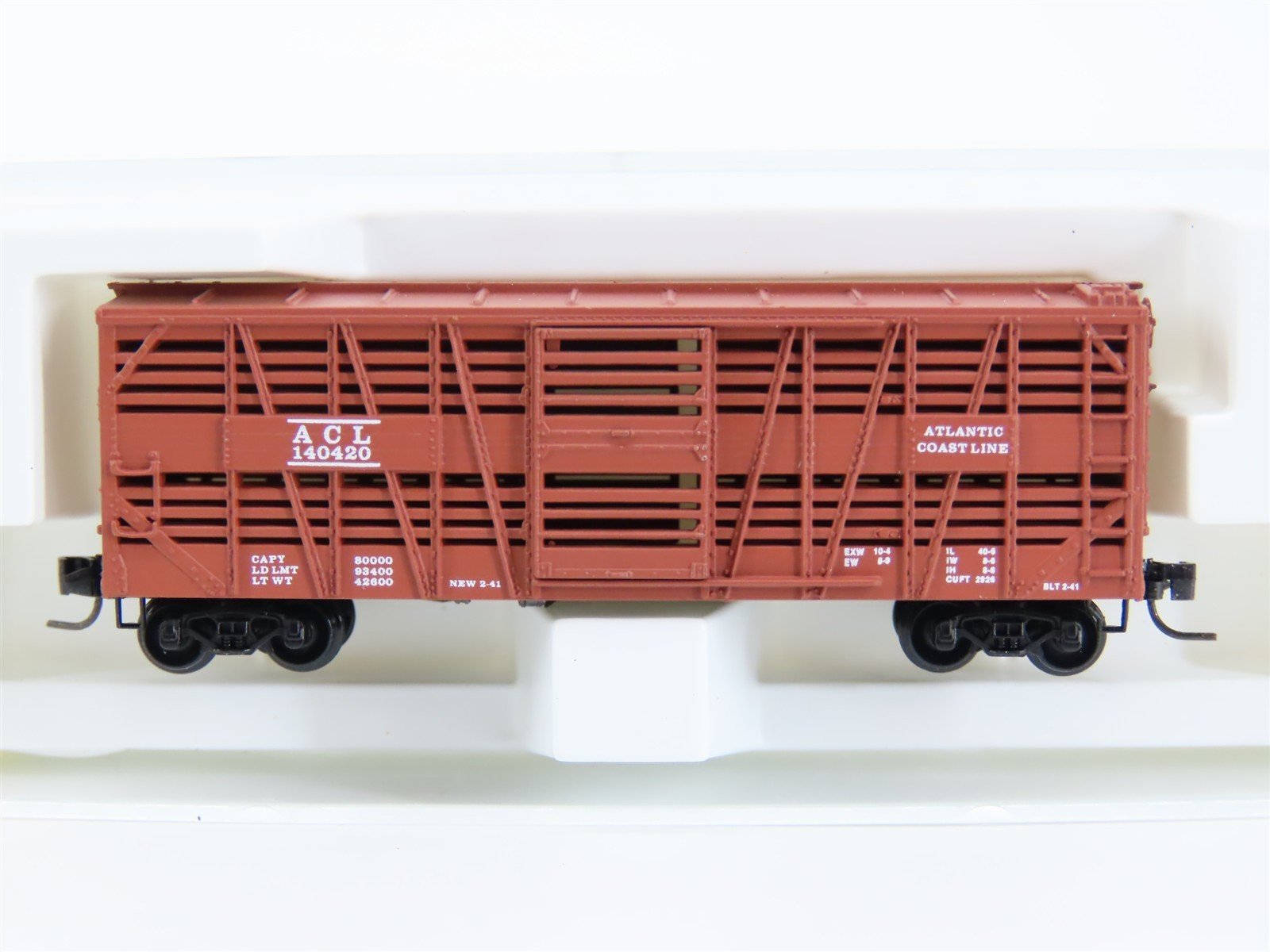 Z Kadee Micro-Trains MTL 13807-2 ACL Atlantic Coast Line 40' Stock Car #140420