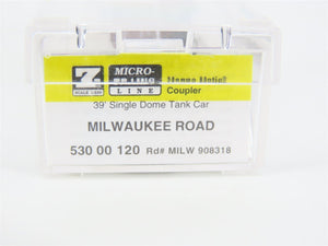 Z Micro-Trains MTL 53000120 MILW Milwaukee Road 39' Single Dome Tank Car #908318