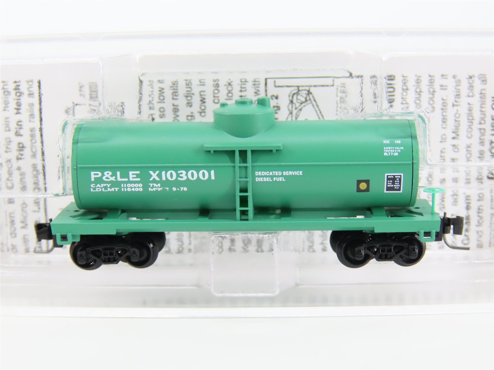 Z Scale Micro-Trains MTL 53000231 P&LE 39' Single Dome Tank Car #X103001