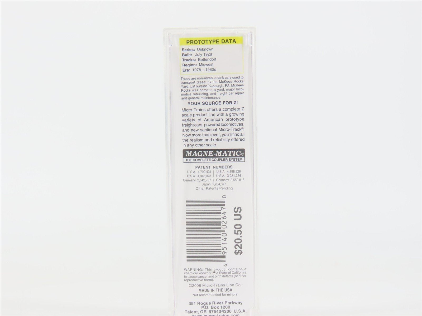 Z Scale Micro-Trains MTL 53000231 P&LE 39' Single Dome Tank Car #X103001