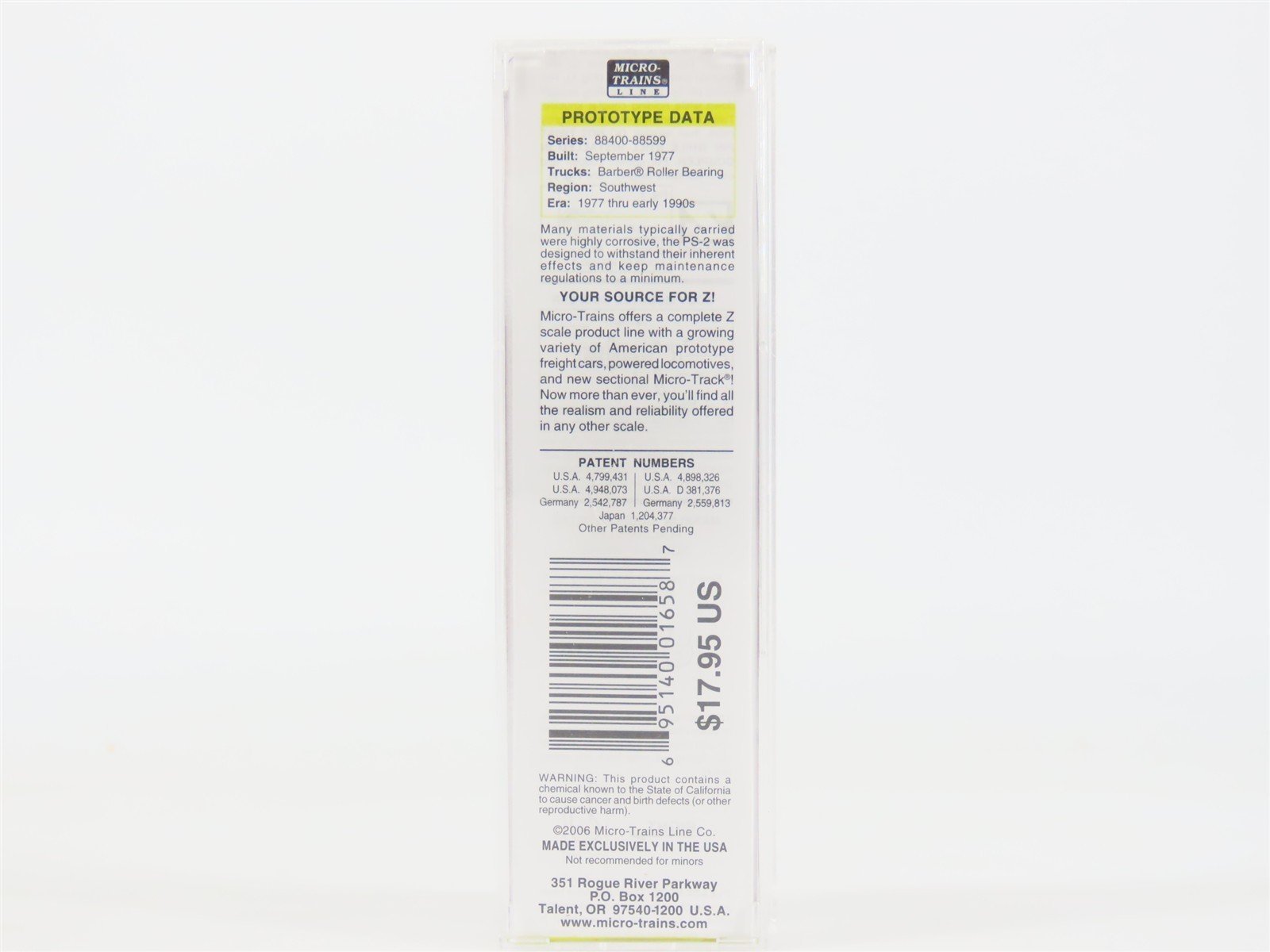 Z Scale Micro-Trains MTL 53100012 ATSF Santa Fe 2-Bay Covered Hopper #82297