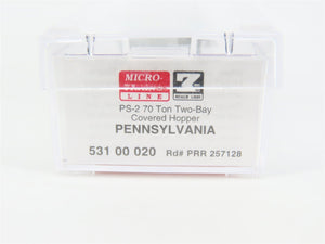 Z Scale Micro-Trains MTL 53100020 PRR Pennsylvania 2-Bay Covered Hopper #257128