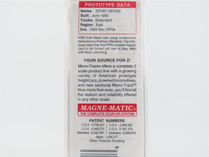 Z Scale Micro-Trains MTL 53100022 PRR Pennsylvania 2-Bay Covered Hopper #257235