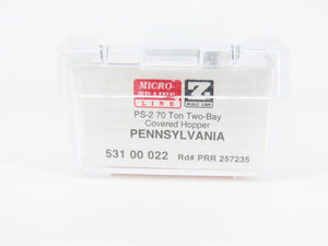 Z Scale Micro-Trains MTL 53100022 PRR Pennsylvania 2-Bay Covered Hopper #257235