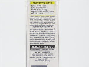 Z Scale Micro-Trains MTL 53100082 UP Union Pacific 2-Bay Covered Hopper #11163