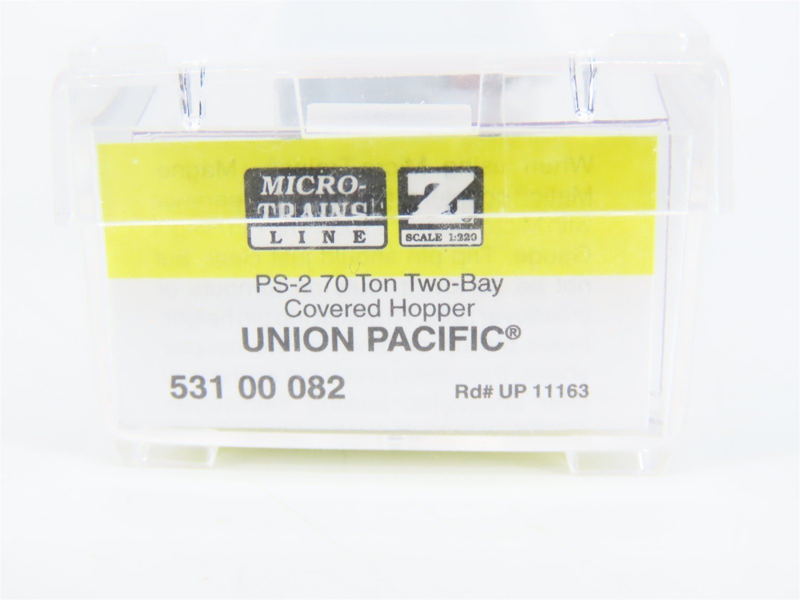 Z Scale Micro-Trains MTL 53100082 UP Union Pacific 2-Bay Covered Hopper #11163