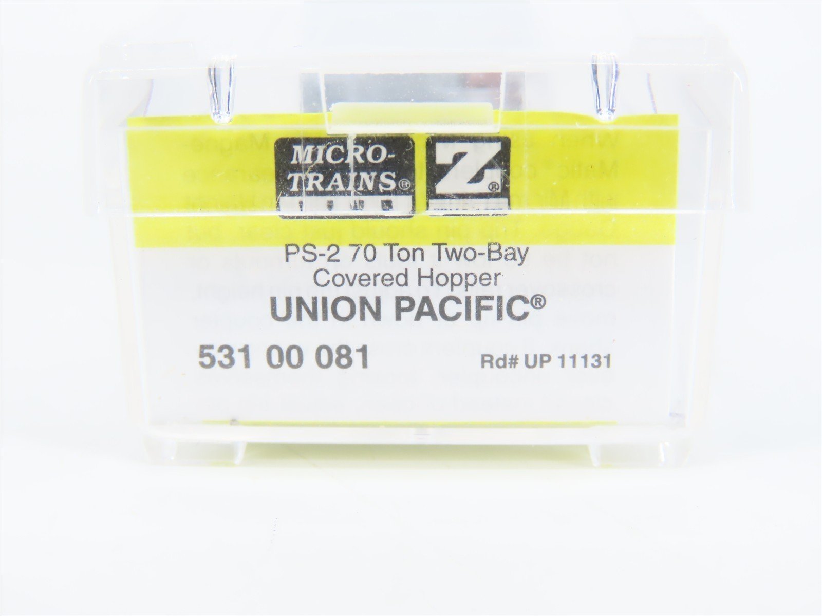 Z Scale Micro-Trains MTL 53100081 UP Union Pacific 2-Bay Covered Hopper #11131