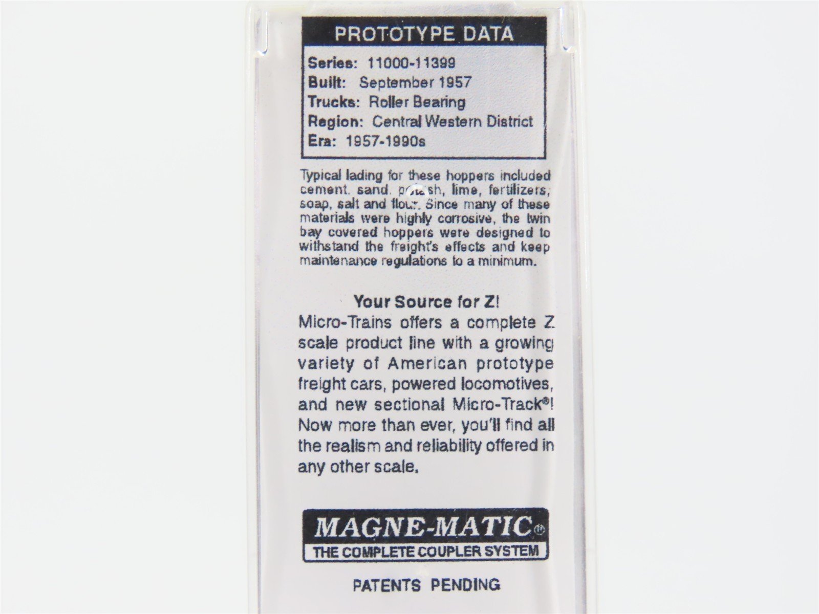 Z Micro-Trains MTL 53144080 UP Union Pacific 2-Bay Covered Hopper Weathered