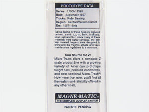 Z Micro-Trains MTL 53144080 UP Union Pacific 2-Bay Covered Hopper Weathered