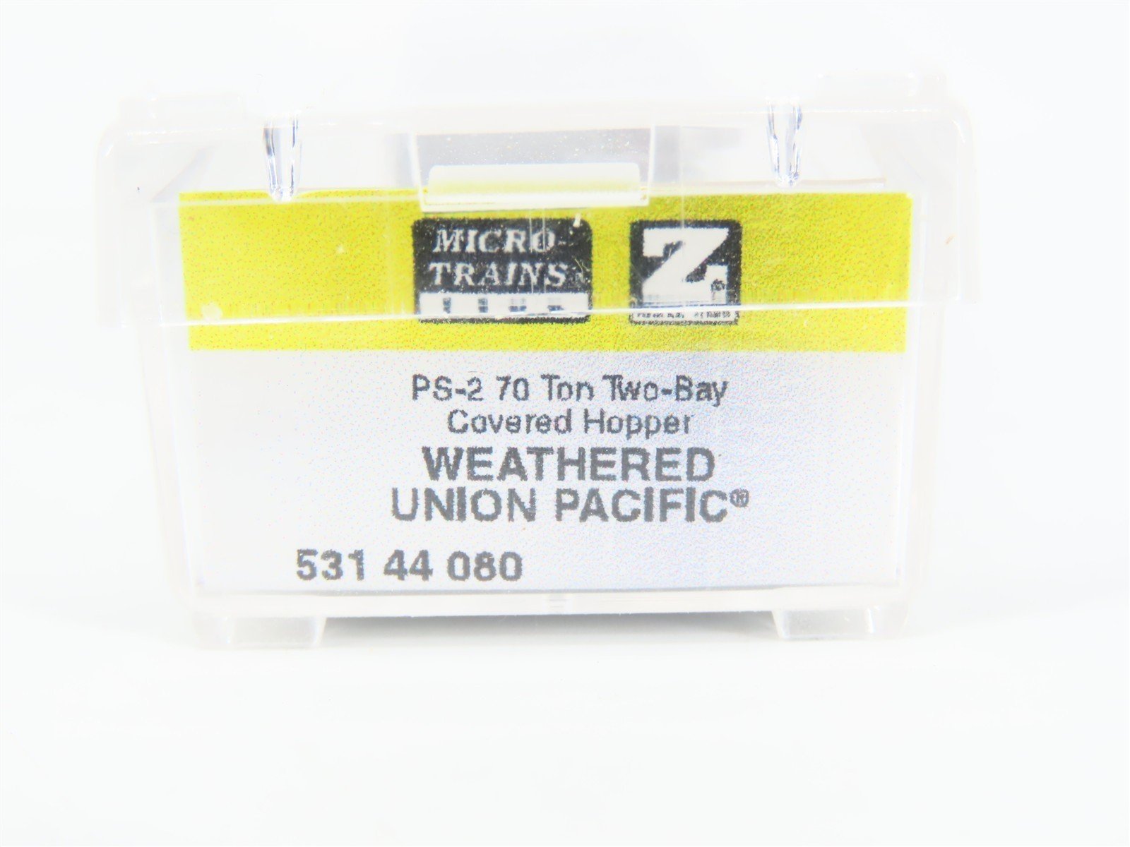 Z Micro-Trains MTL 53144080 UP Union Pacific 2-Bay Covered Hopper Weathered