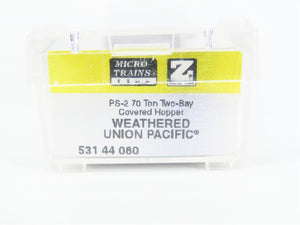 Z Micro-Trains MTL 53144080 UP Union Pacific 2-Bay Covered Hopper Weathered
