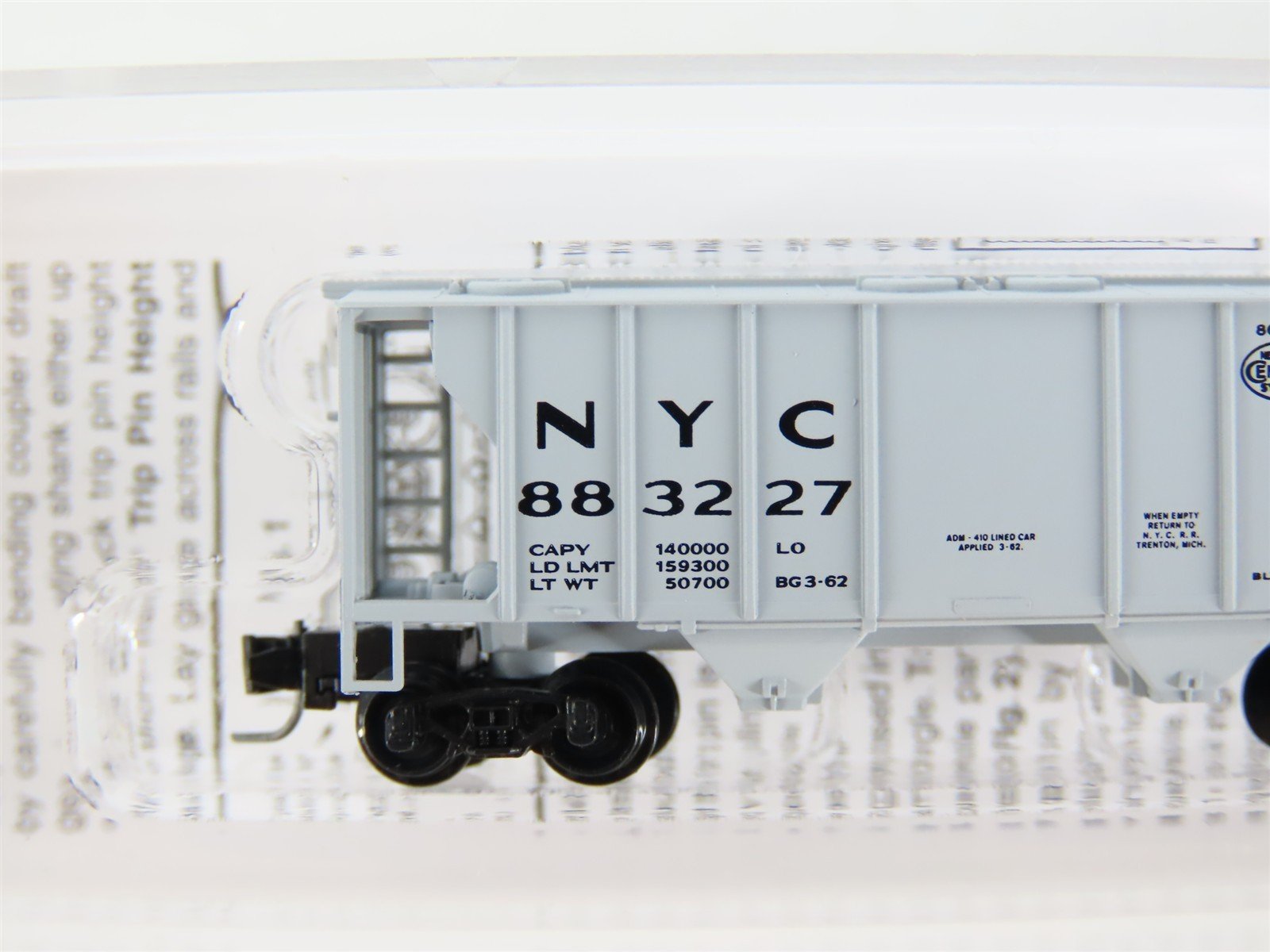 Z Micro-Trains MTL 53100102 NYC New York Central 2-Bay Covered Hopper #883227