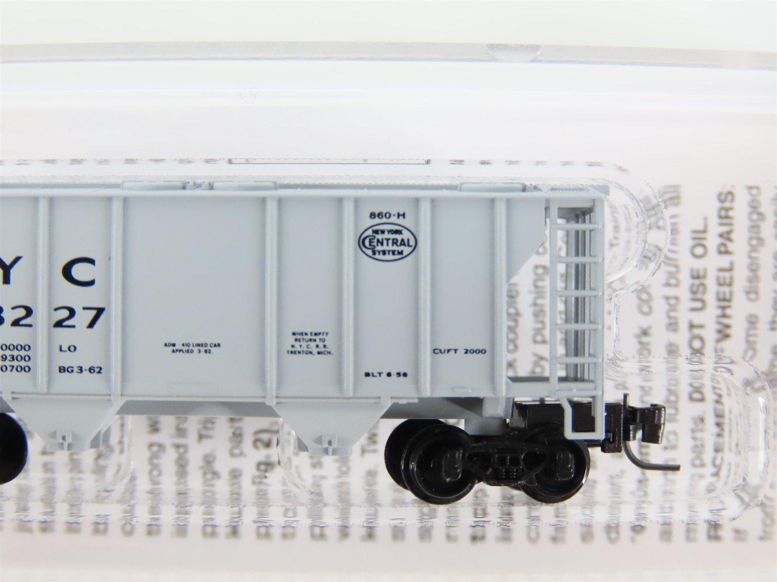 Z Micro-Trains MTL 53100102 NYC New York Central 2-Bay Covered Hopper #883227