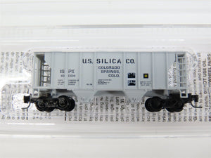 Z Scale Micro-Trains MTL 53100111 ISPX U.S. Silica 2-Bay Covered Hopper #10004